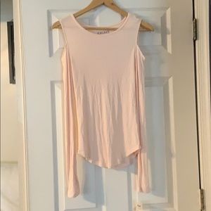 Pink Shoulder-less Long Sleeve